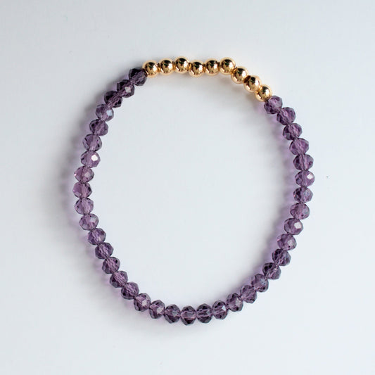 Pulsera Cristal Purple