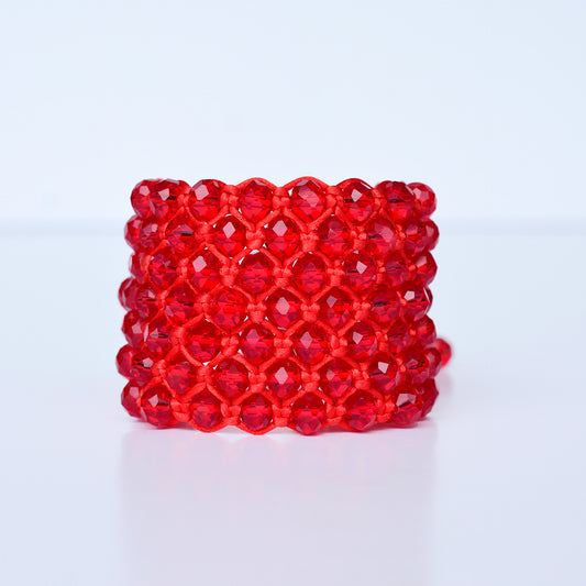 Brazalete Macramé Rojo