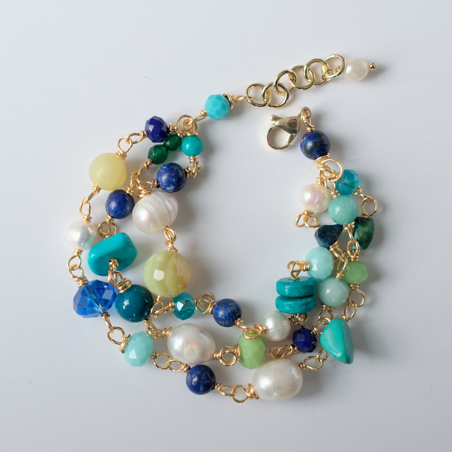 Pulsera Triple Azules