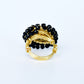 Anillo Cinnabon de Cristales Negros