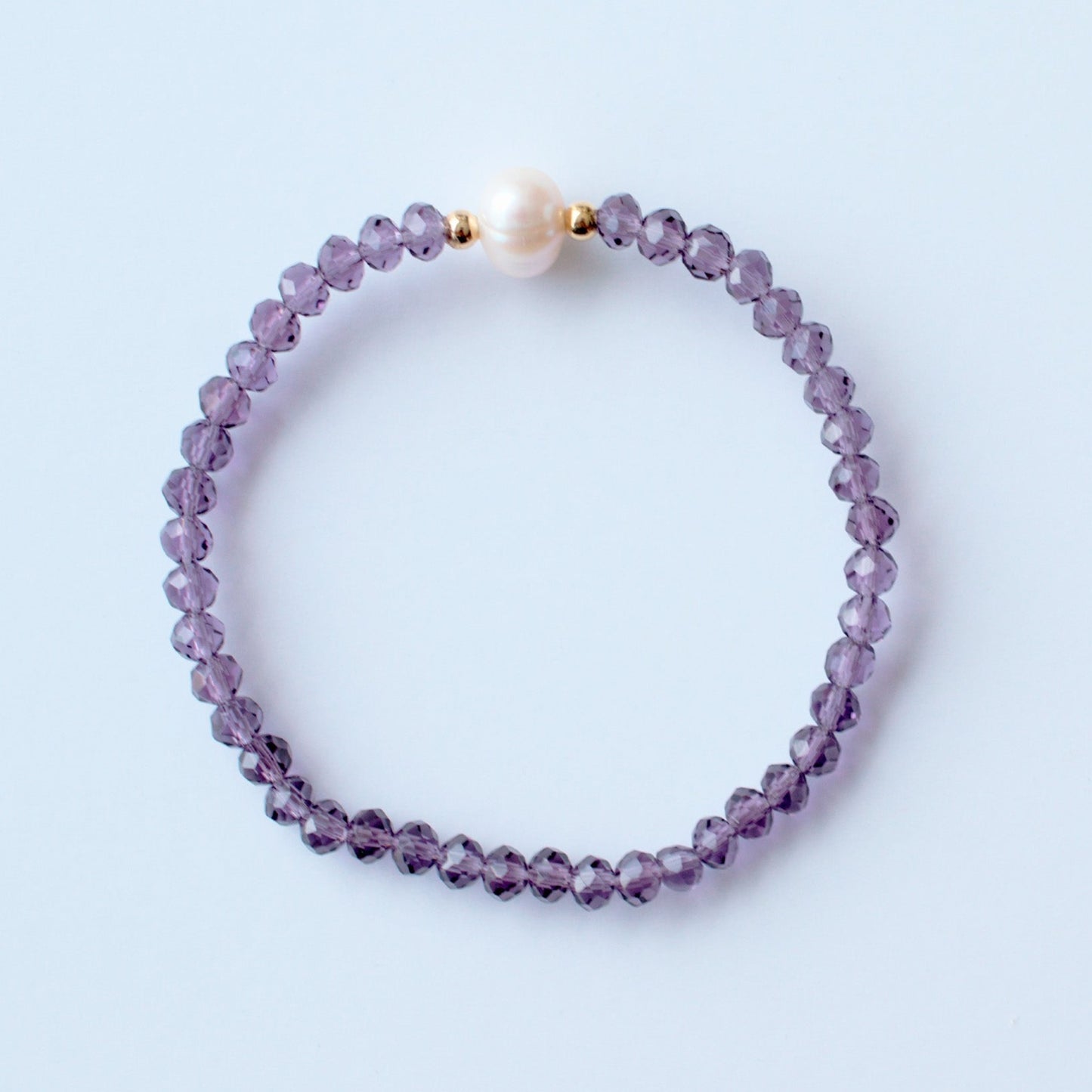 Pulsera Perla Morada