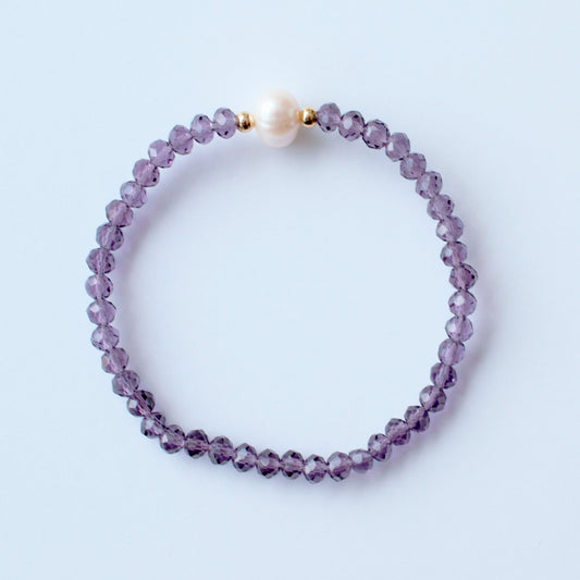 Pulsera Perla Morada