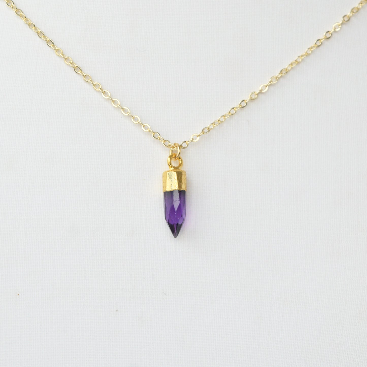 Collar Mini Cuarzo Morado