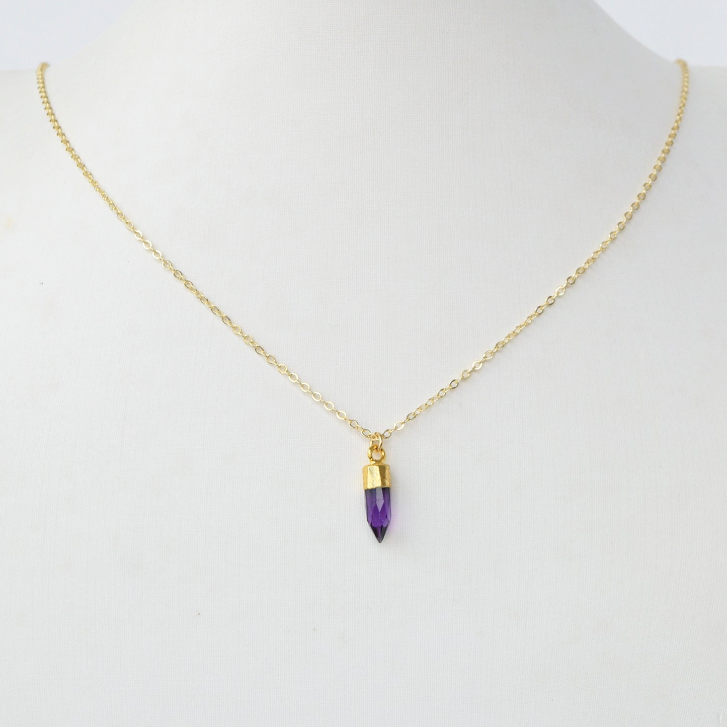 Collar Mini Cuarzo Morado