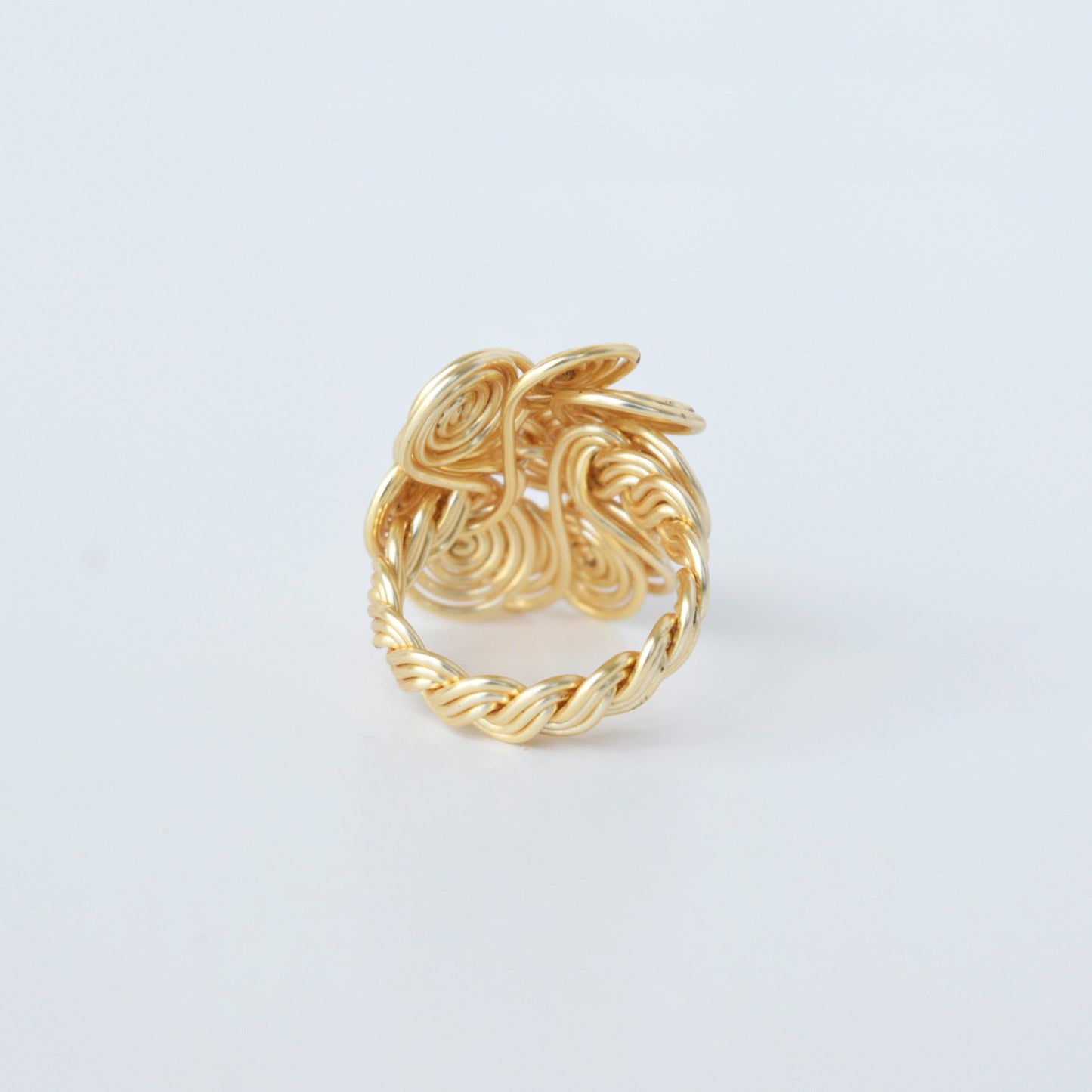 Anillo Espiral Dorado