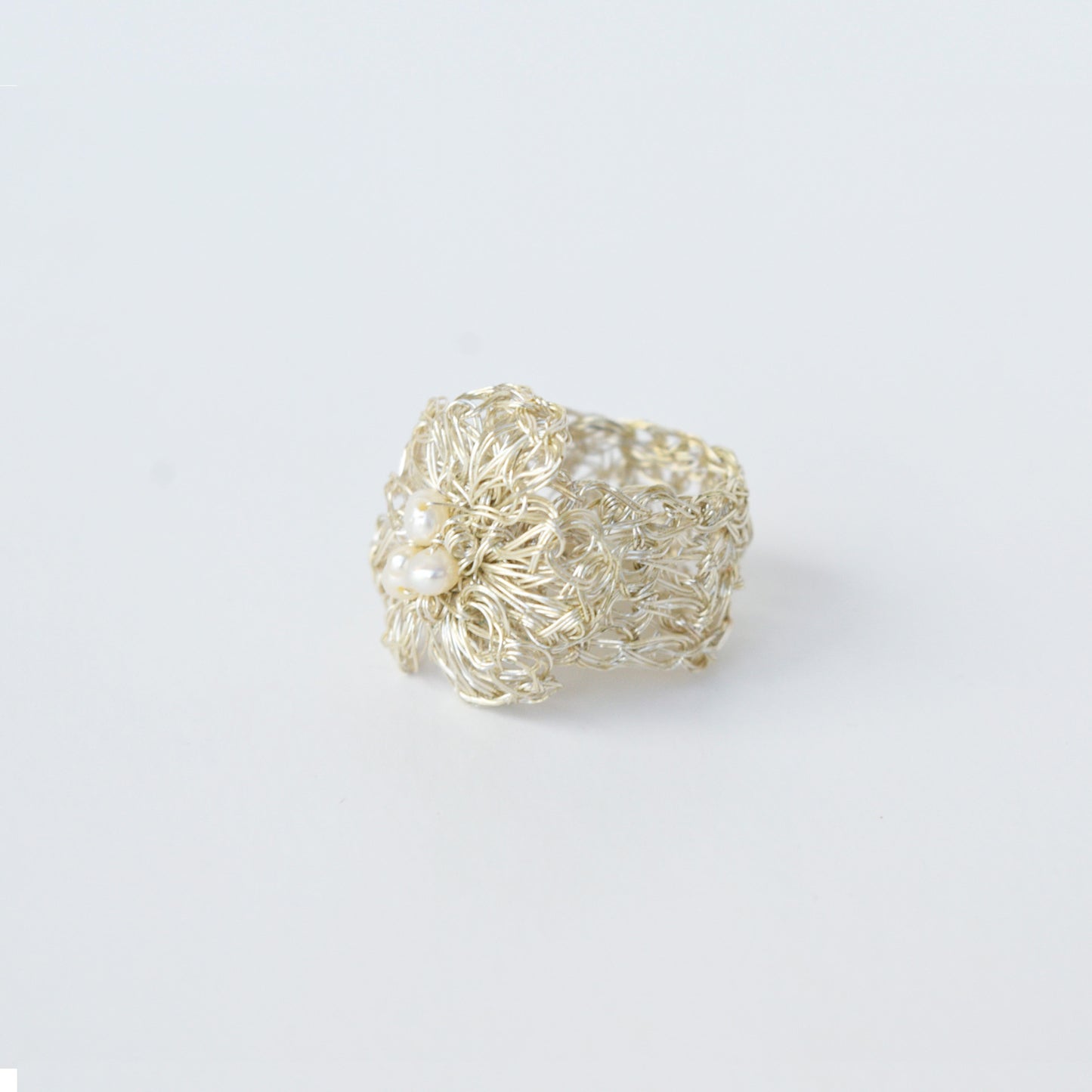 Anillo Flor Plateada