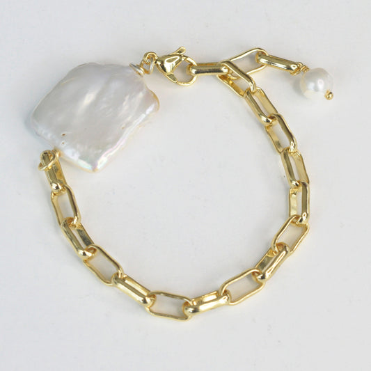 Pulsera Perla Cuadrada