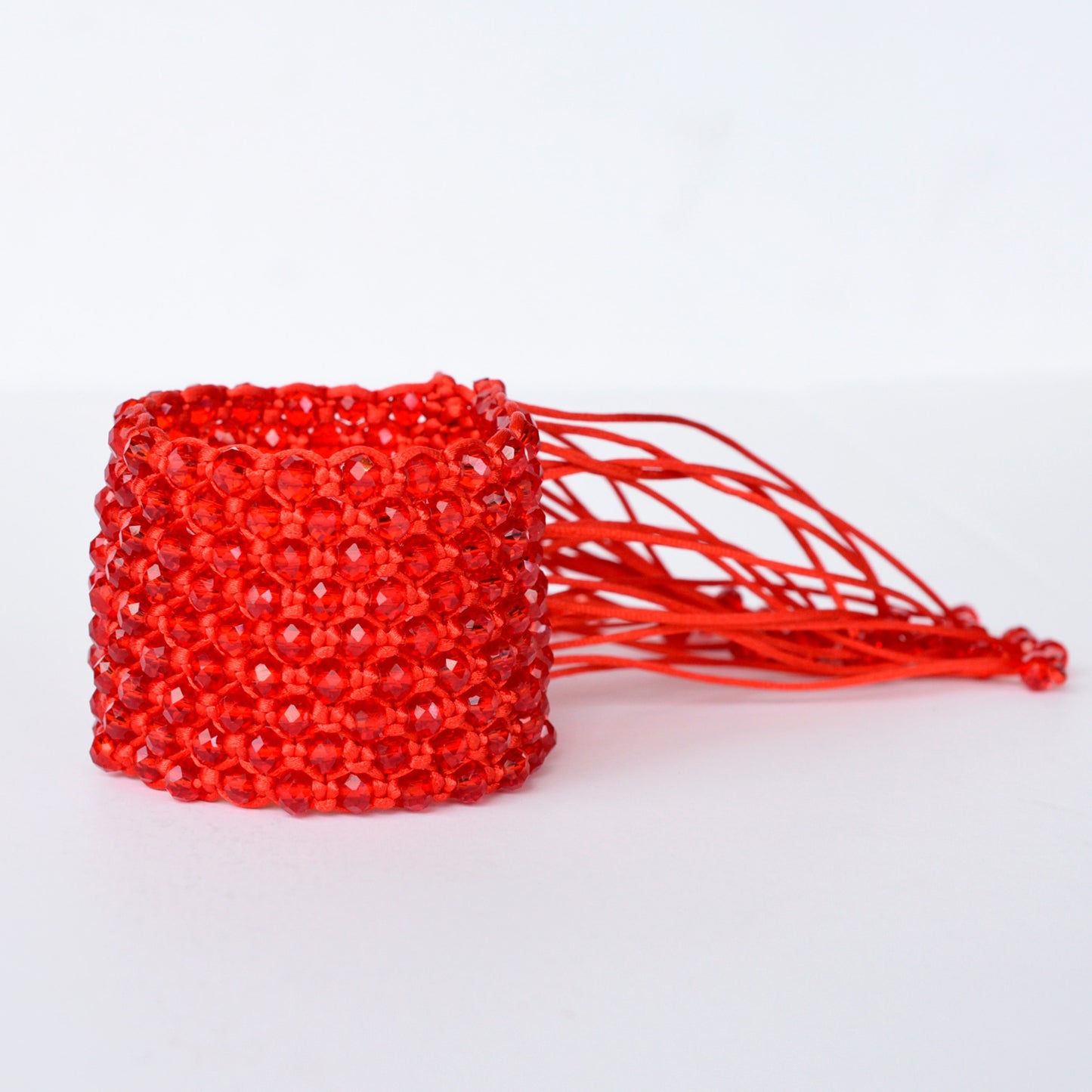 Brazalete Macramé Rojo