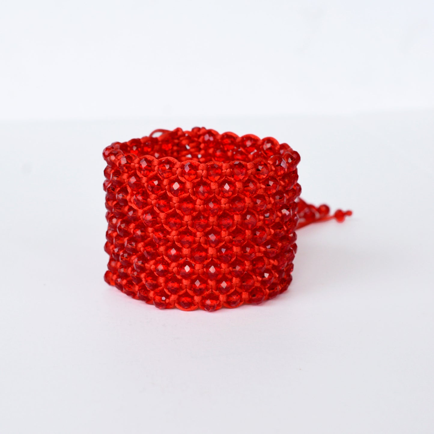 Brazalete Macramé Rojo